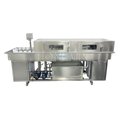 ঘূর্ণমান সহায়ক সরঞ্জাম 1.25KW ডাবল লাইন বোতল ওয়াশিং মেশিন