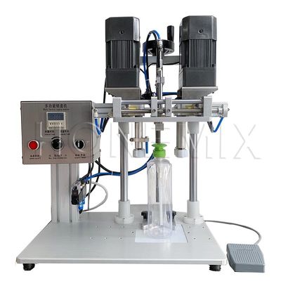 80W সেমি অটোমেটিক স্প্রে বোতল ক্যাপিং মেশিন 220V / 50Hz ভোল্টেজ
