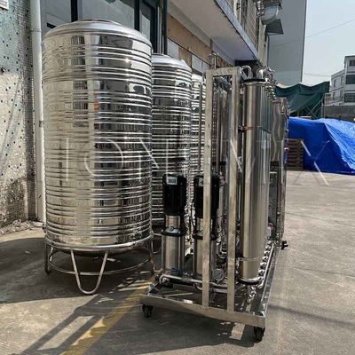 380 ভোল্টের ওআরও ওয়াটার ট্রিটমেন্ট মেশিন 500L রিভার্স অস্মোসিস ওয়াটার ফিল্টারিং সিস্টেম