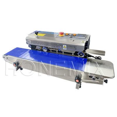 অনুভূমিক প্লাস্টিক ফিল্ম সিলিং মেশিন 600W গরম ইলেকট্রিক প্লাস্টিকের ব্যাগ সিলার