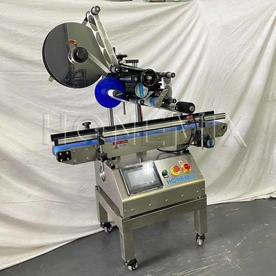 ছোট সেমি অটো লেবেলিং মেশিন 220V / 50Hz ফ্ল্যাট সারফেস লেবেলিং মেশিন