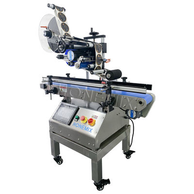 ছোট সেমি অটো লেবেলিং মেশিন 220V / 50Hz ফ্ল্যাট সারফেস লেবেলিং মেশিন